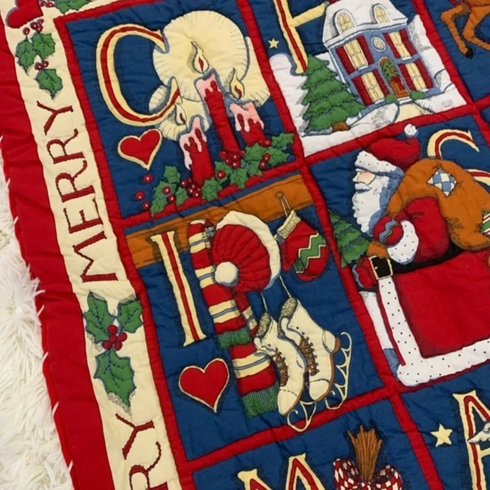 Old Time Merry Merry Christmas Theme‎ Hanging Banner 37x32 Fabric